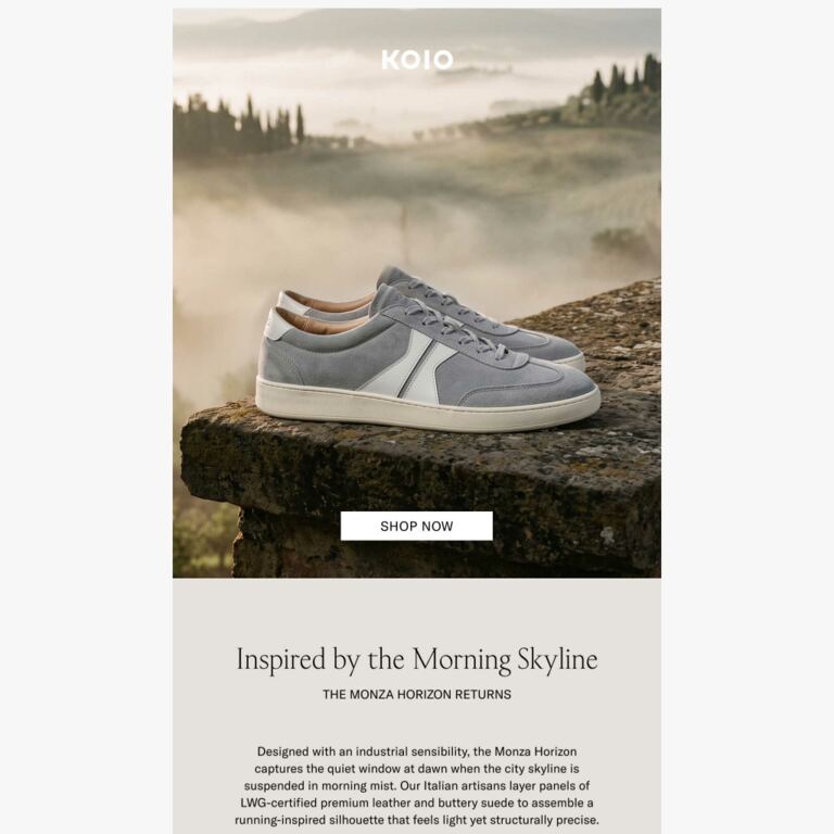 Back in Stock: The Monza Horizon - newsletter screenshot