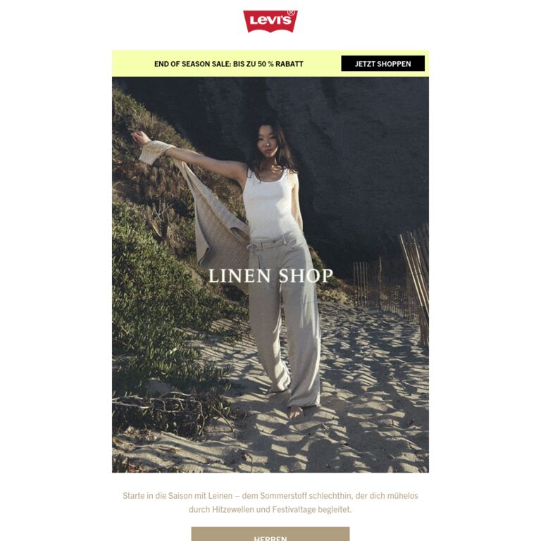 Lass uns über Leinen sprechen - newsletter screenshot