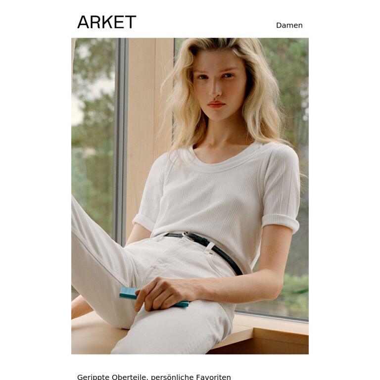 Gerippte Oberteile, persönliche Favoriten - newsletter screenshot