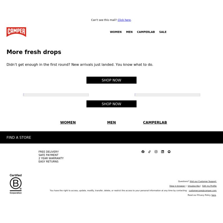 Guess What Just Showed Up - newsletter screenshot