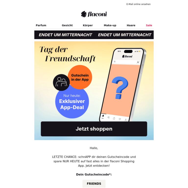 Gleich vorbei: TOP-App-Gutschein ⏱️ - newsletter screenshot