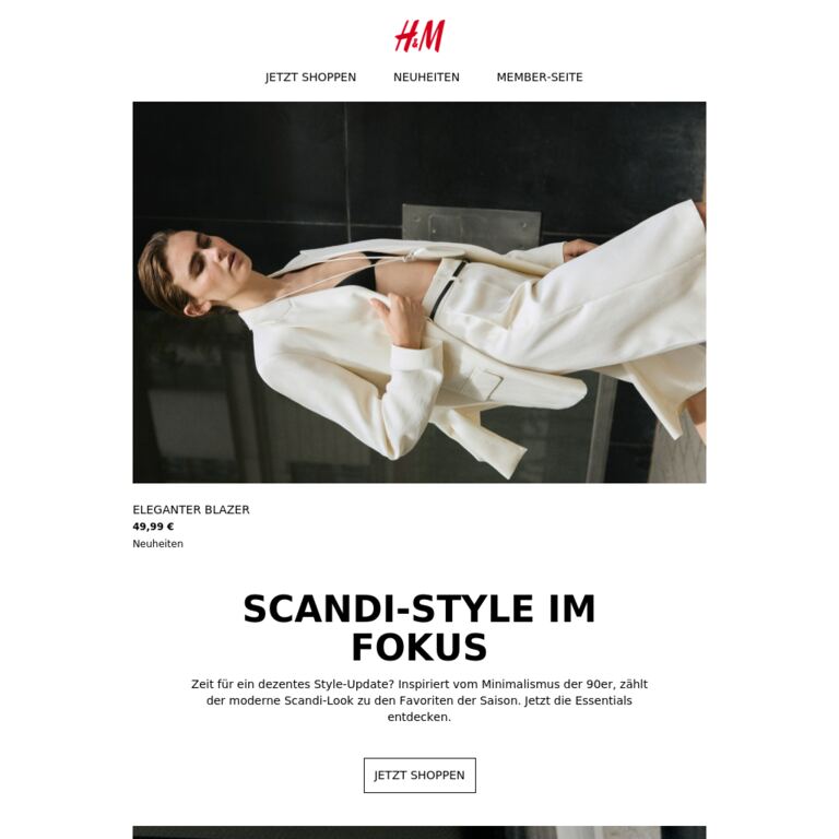 '90er-Minimalismus-Edit - newsletter screenshot