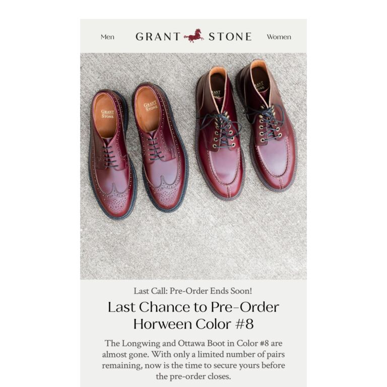 Last Chance: Color #8 Chromexcel Pre-Order - newsletter screenshot
