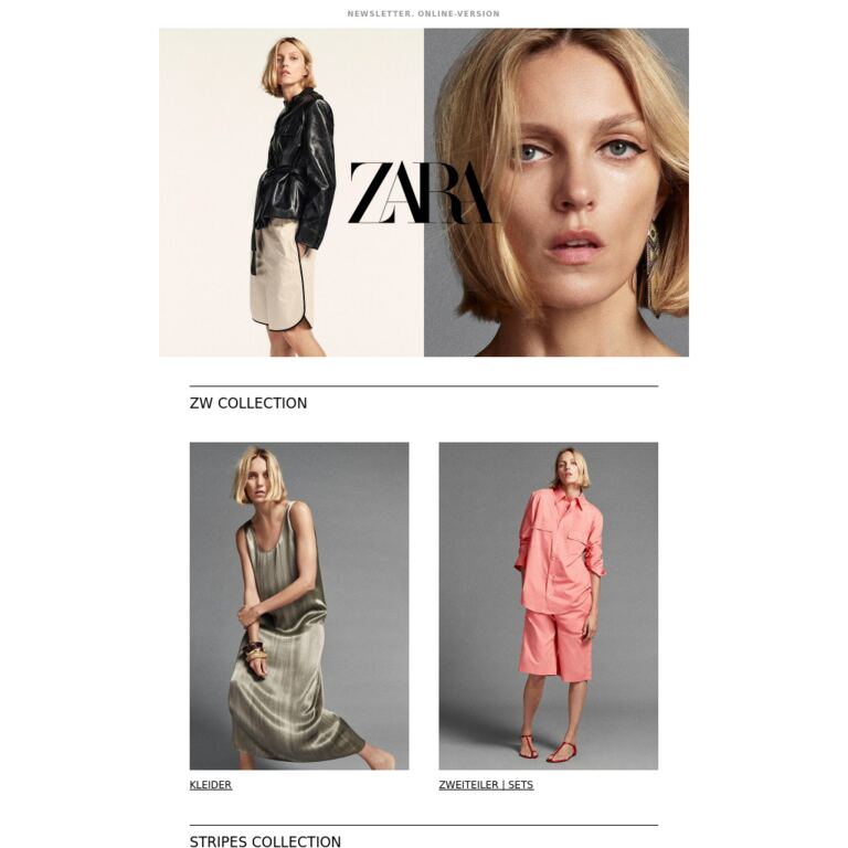 Damen | Neuheiten - newsletter screenshot