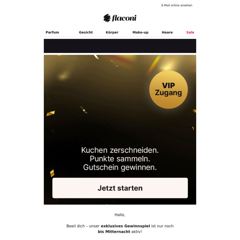 ⚡ Endspurt: Dein Beauty-Gutschein wartet - newsletter screenshot