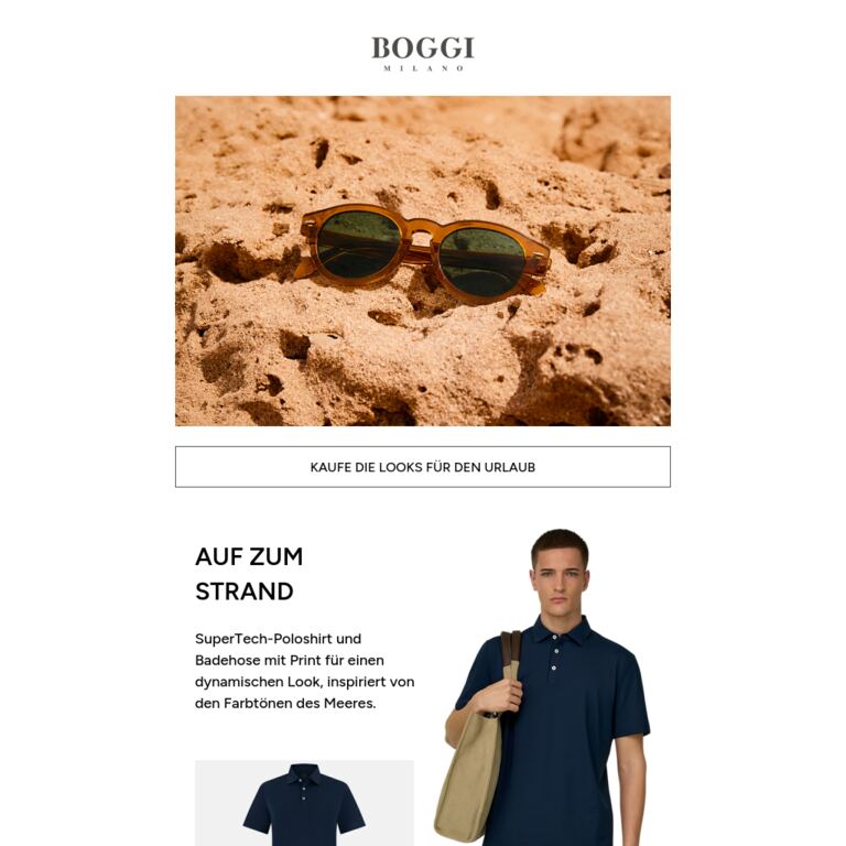 Die Looks für den Strandurlaub - newsletter screenshot