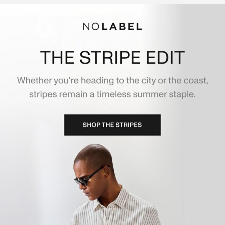 Stripes, done right - newsletter screenshot