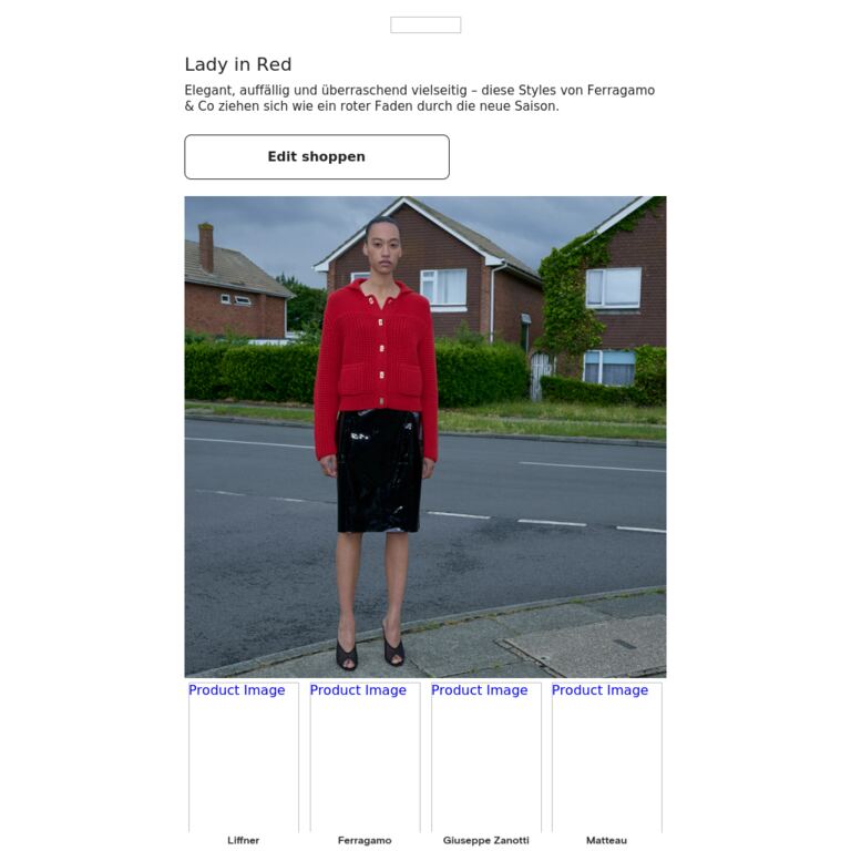 Trendfarbe der Saison: Rot - newsletter screenshot