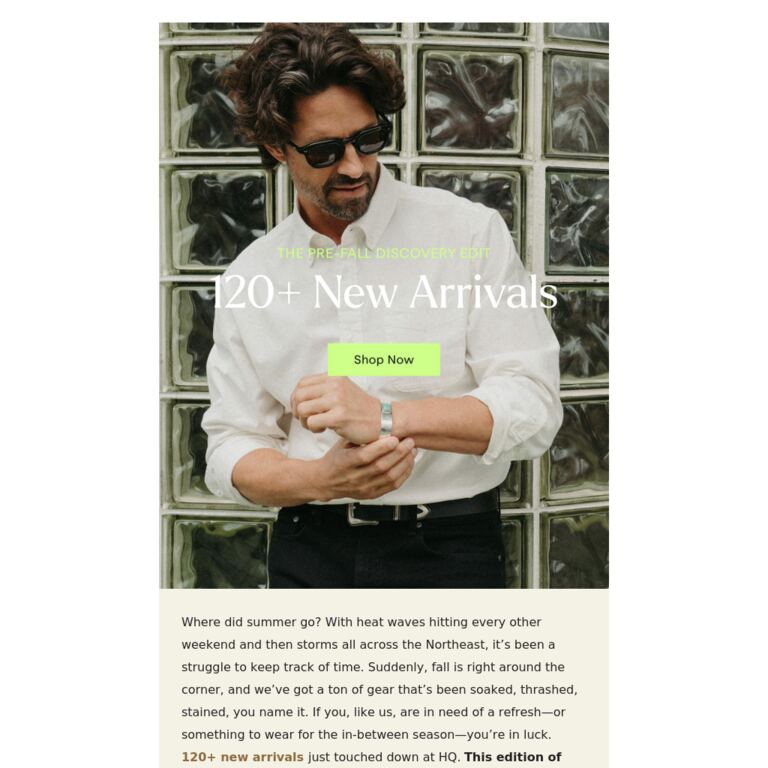 New Show: 50 Things to Do Before You Die - newsletter screenshot