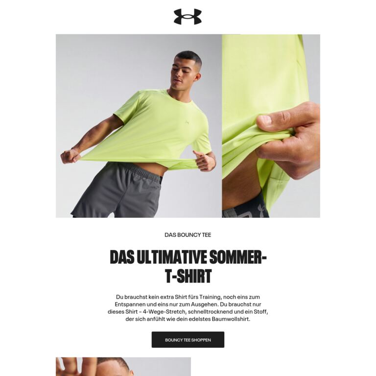 Das einzige T-Shirt, das du brauchst. - newsletter screenshot