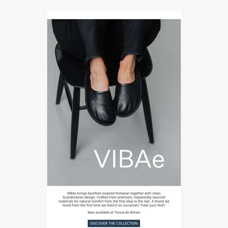 A new standard in everyday footwear - newsletter screenshot