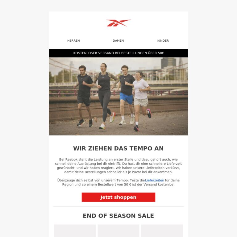 Ihr habt gefragt. Wir haben zugehört. Wir legen einen Zahn zu. - newsletter screenshot