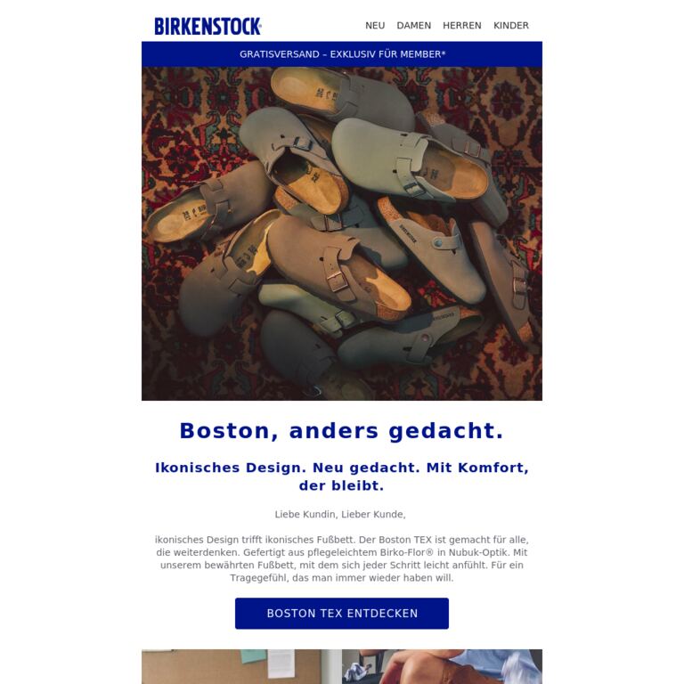 Bist du Team Boston? - newsletter screenshot