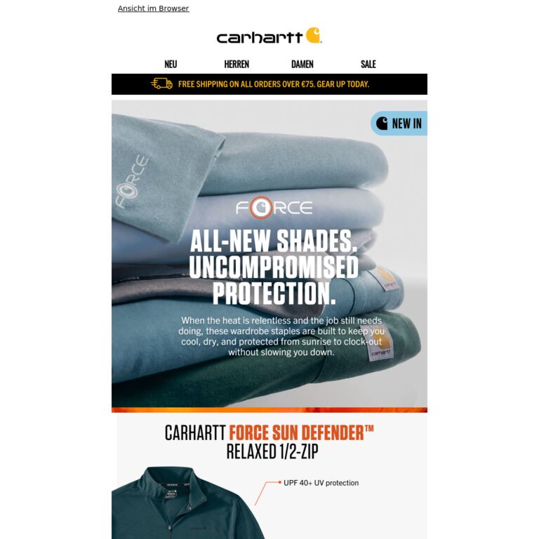 New colours. Same Force performance. - newsletter screenshot