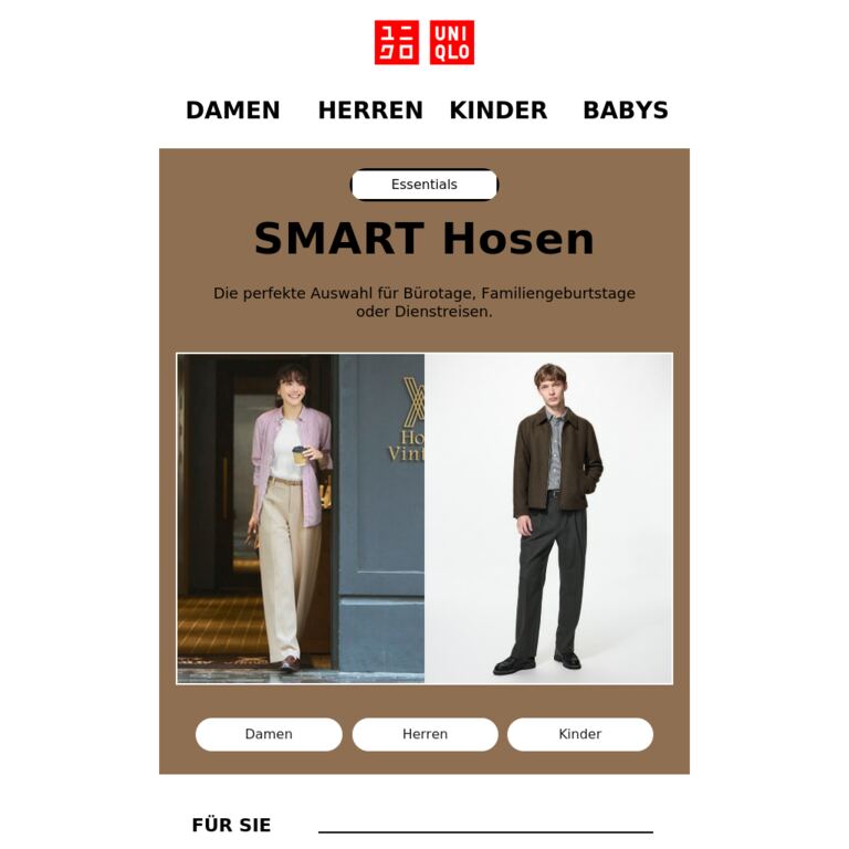 Stilsicher ins Büro - newsletter screenshot