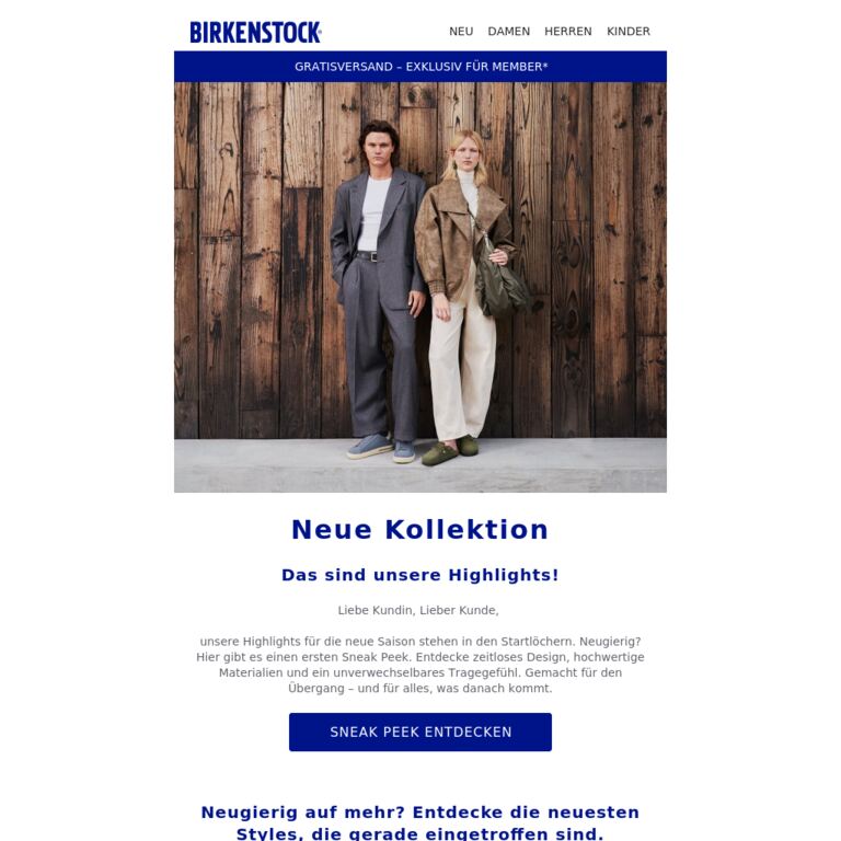 Sneak Peek: Das erwartet dich in der neuen Saison. - newsletter screenshot