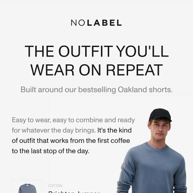 The outfit built around our bestseller - newsletter screenshot