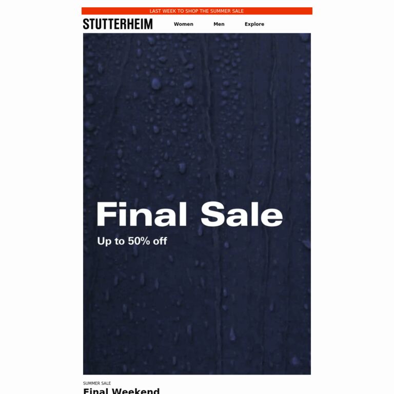The Summer Sale Ends Soon - newsletter screenshot