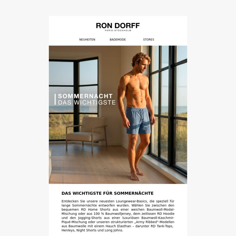 Das Wichtigste für Sommernächte - newsletter screenshot