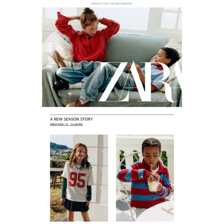 Kinder | Entdecke die neuesten Styles - newsletter screenshot
