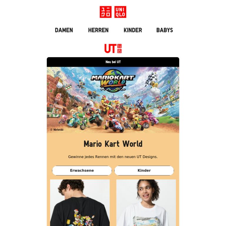 Neu bei UT | Mario Kart - newsletter screenshot