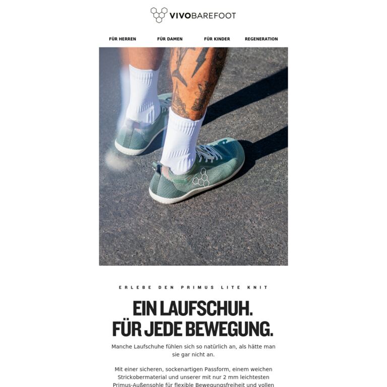 Erlebe den Primus Lite Knit - newsletter screenshot