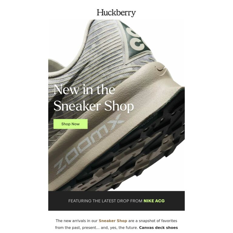 New Drop: Nike ACG - newsletter screenshot
