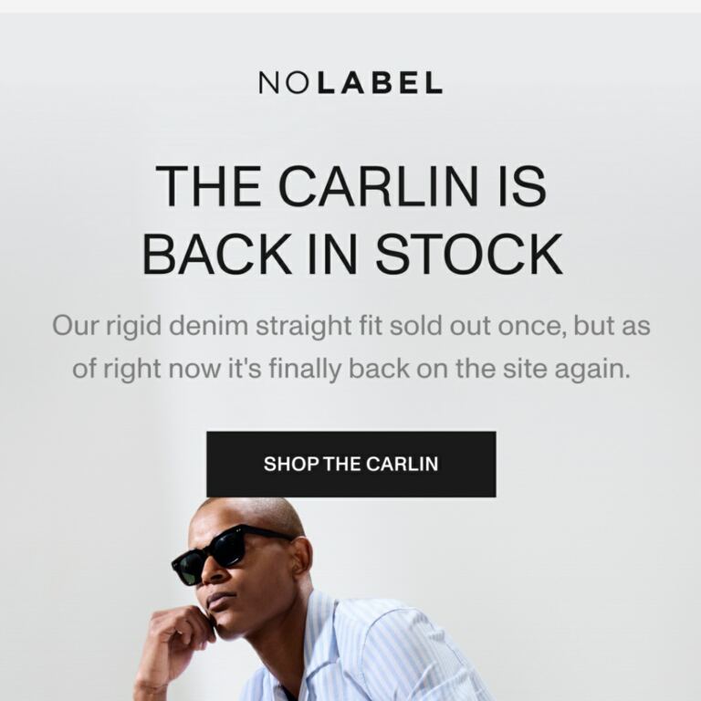 The Carlin is back - newsletter screenshot