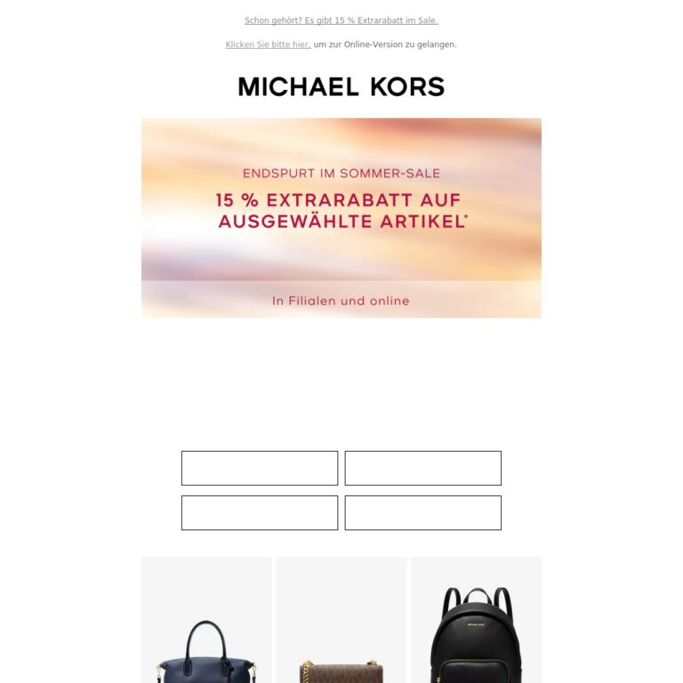 Noch am Überlegen, was Sie im Sale shoppen wollen? Wie wäre es mit diesen Handtaschen … - newsletter screenshot