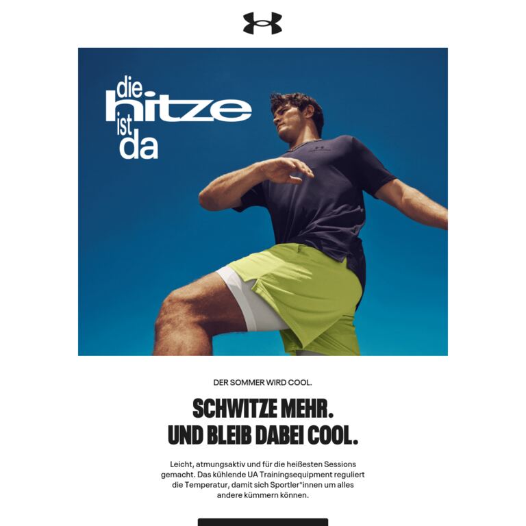 Die Hitze kann dir gar nichts. - newsletter screenshot