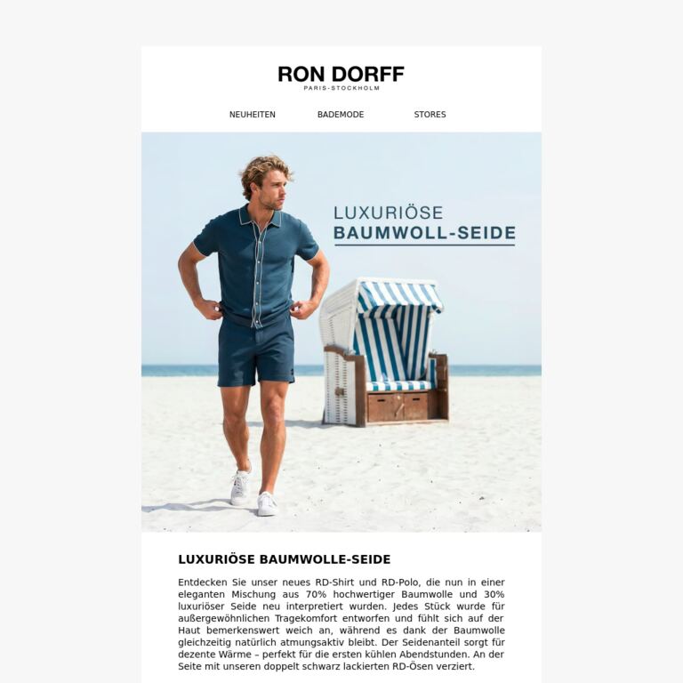 Luxuriöse Baumwoll-Seide - newsletter screenshot