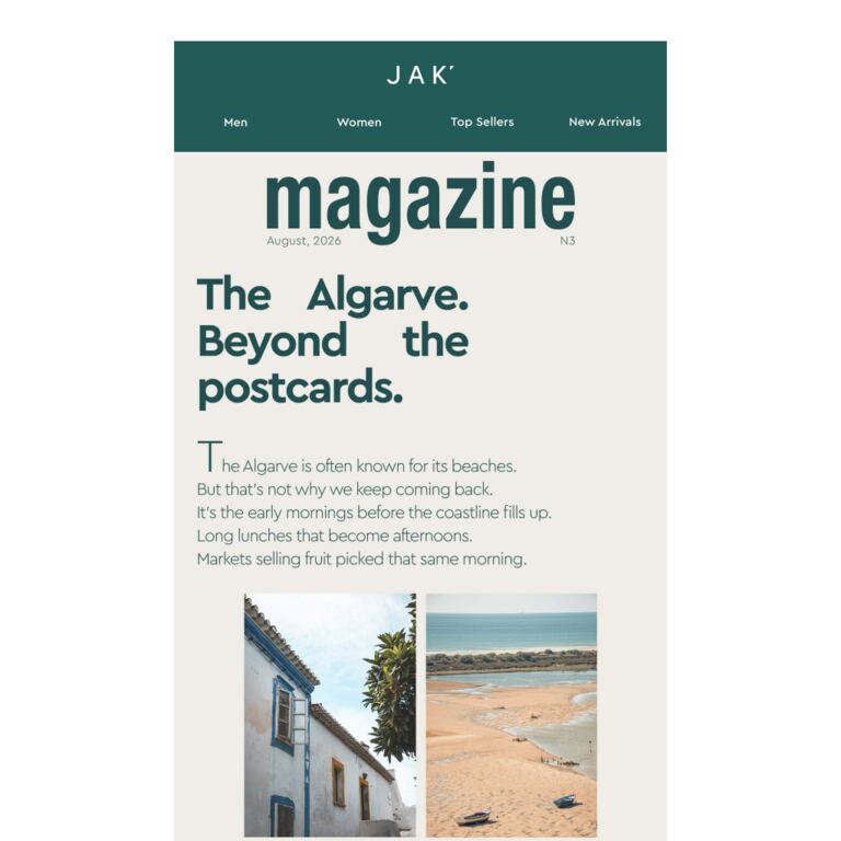 The Algarve beyond the postcards. - newsletter screenshot