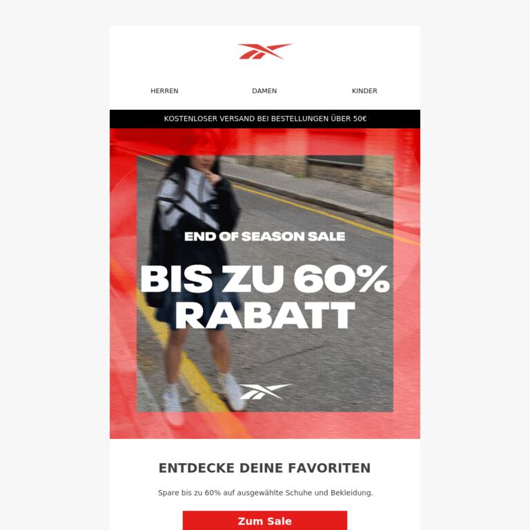 Gönn dir: Bis zu 60% Rabatt - newsletter screenshot