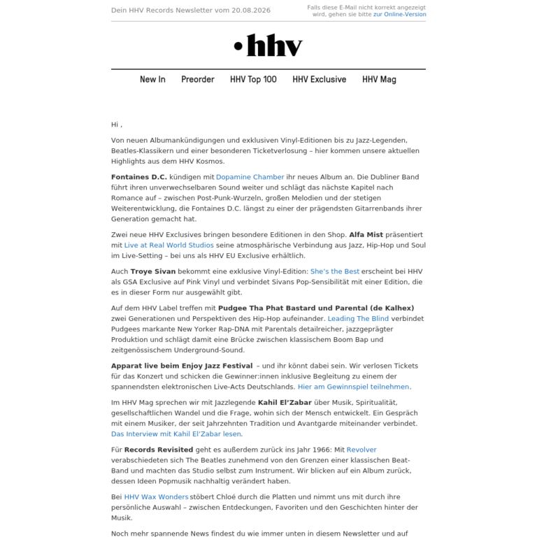 Fontaines DC | Alfa Mist | Troye Sivan | Pudgee Tha Phat Bastard & Parental (de Kalhex) - newsletter screenshot