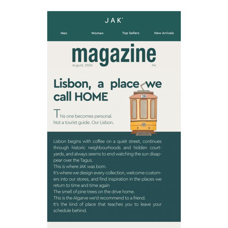 Lisbon, a place we call home. - newsletter screenshot
