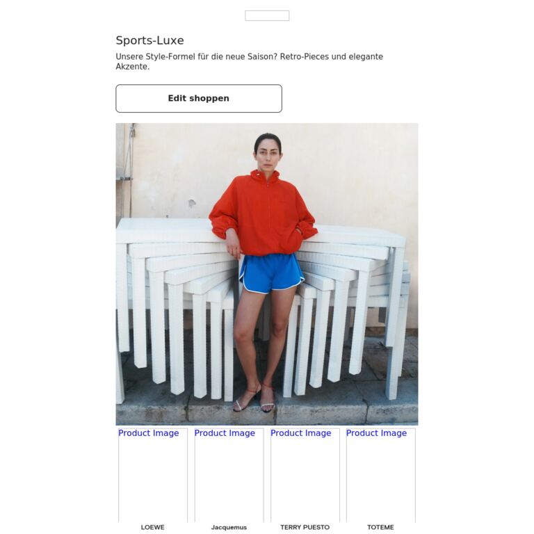 Trend: Luxe-Sportswear - newsletter screenshot