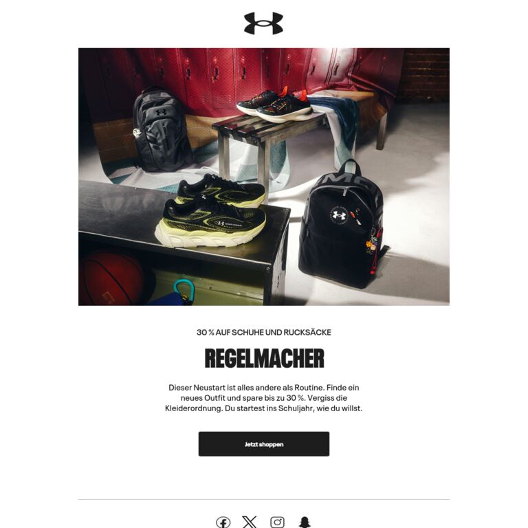 Neuer Start. Top-Rabatte. - newsletter screenshot