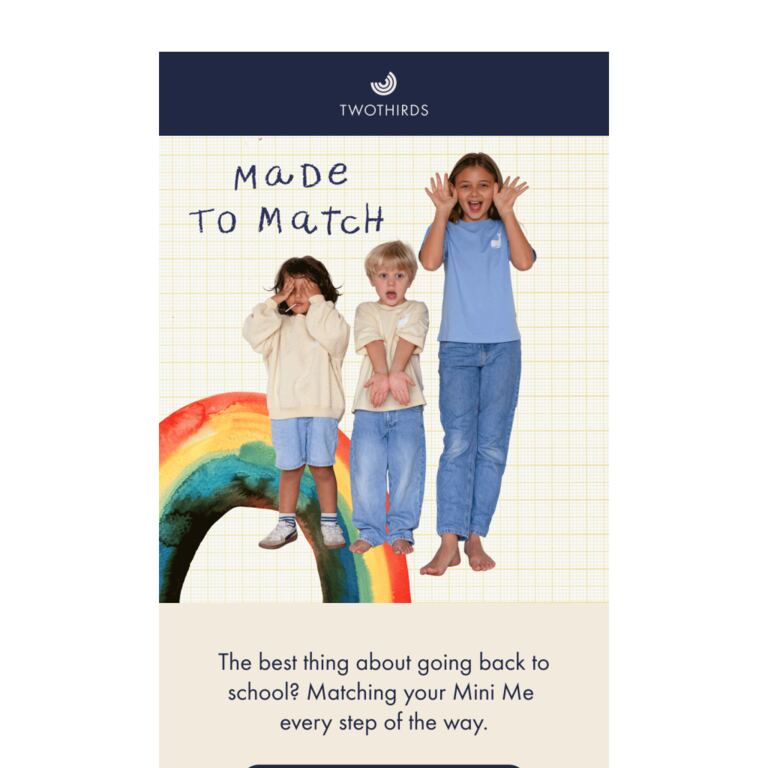 Made for matching. - newsletter screenshot