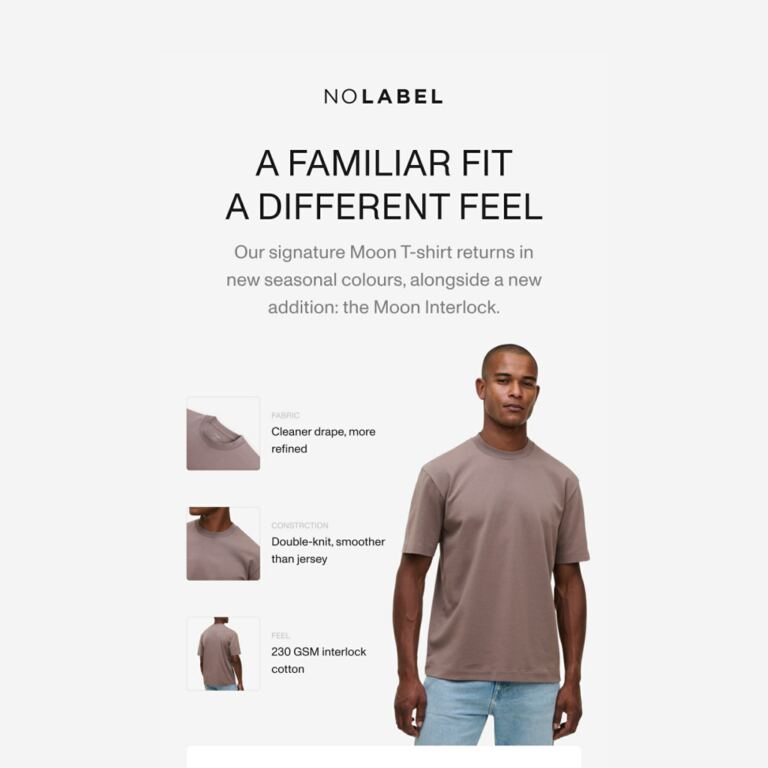 Your favorite tee, reimagined - newsletter screenshot