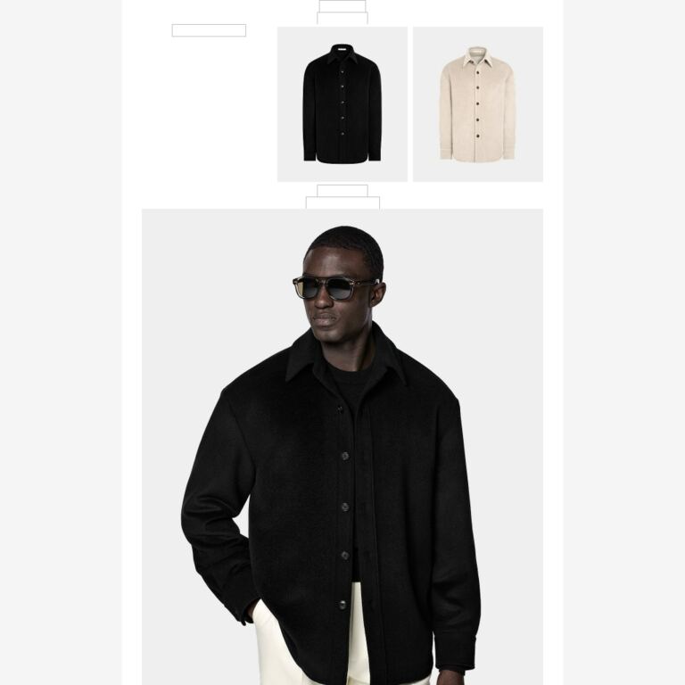 New In: The shirt-jacket, in pure wool. - newsletter screenshot