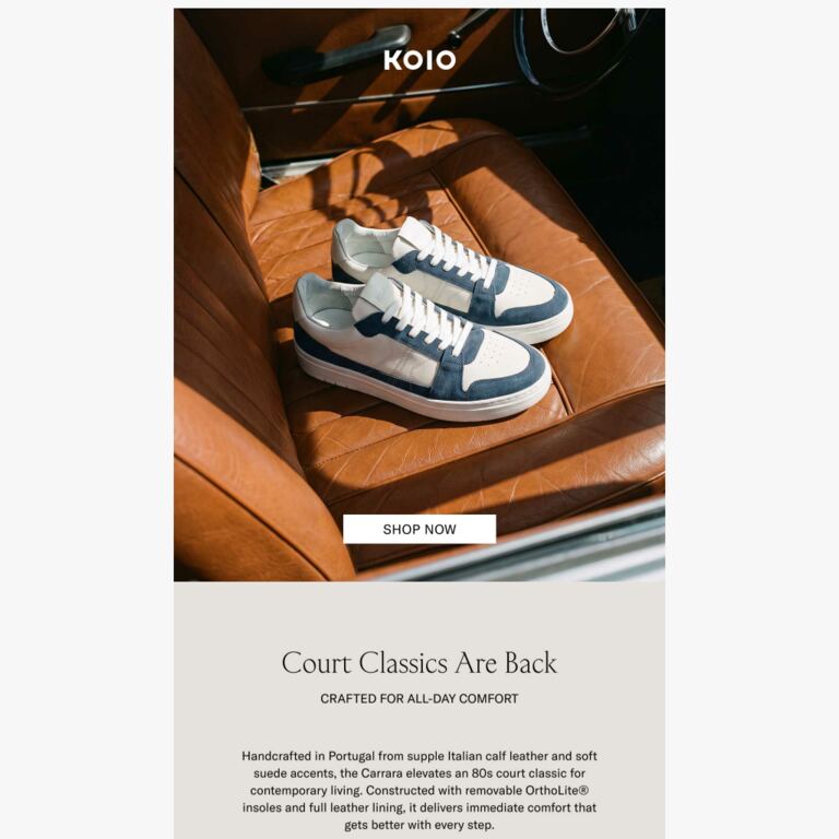 The Carrara: Restocked - newsletter screenshot
