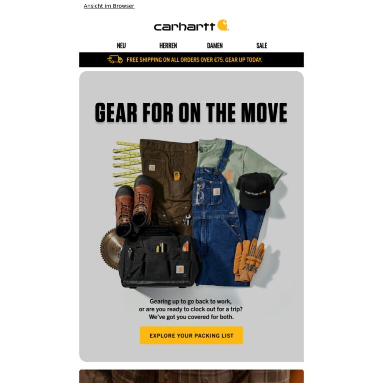 Wherever August takes you, go prepared - newsletter screenshot