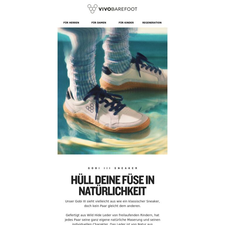 Der Sneaker, der für sich selbst spricht - newsletter screenshot