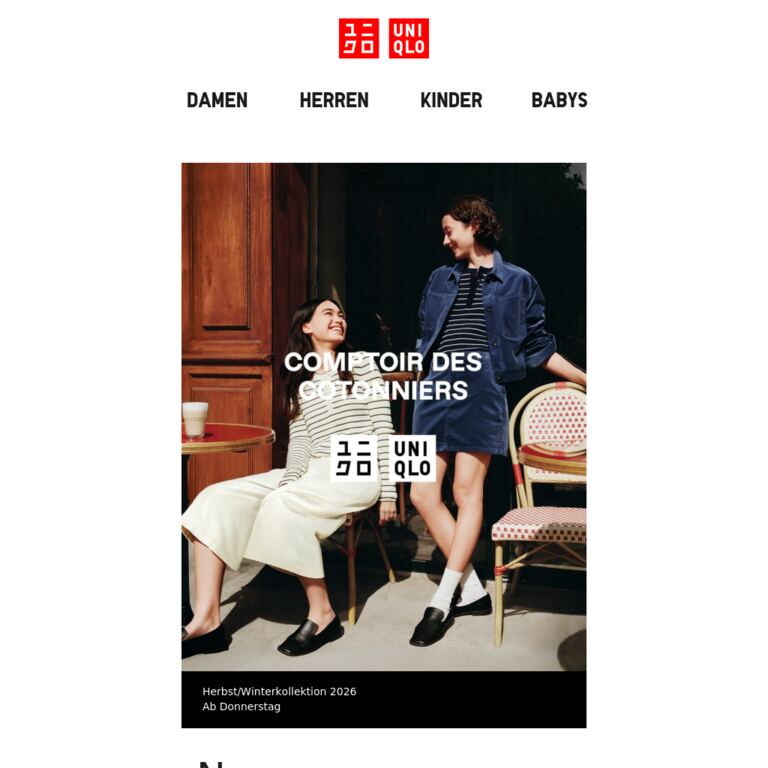 Ab morgen | Die neue Herbst/Winterkollektion - newsletter screenshot
