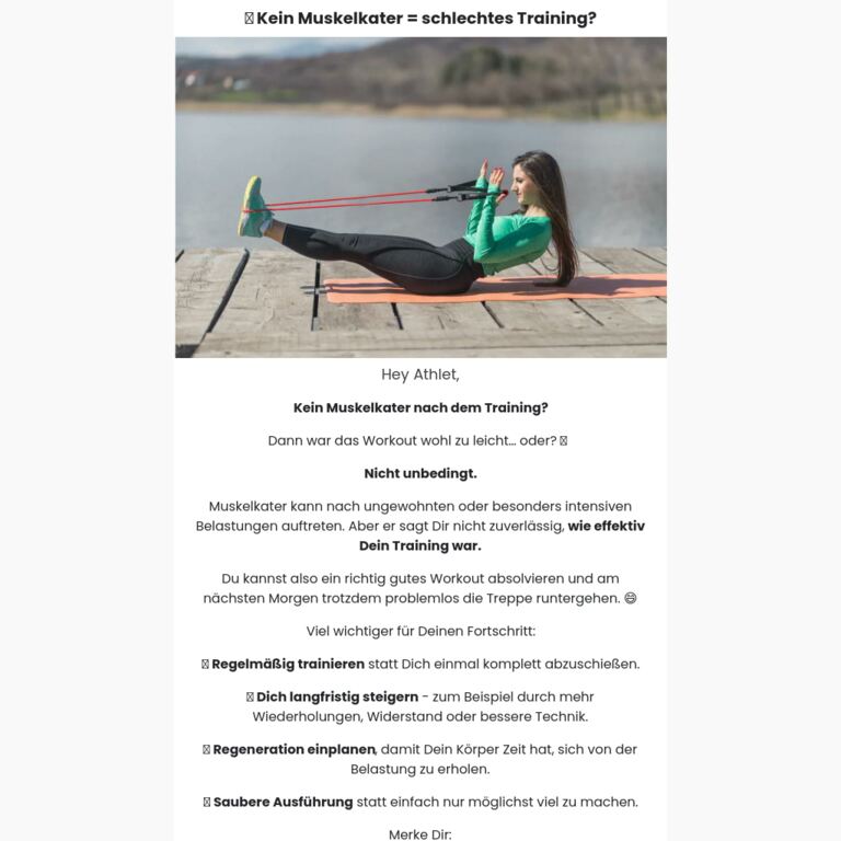 💪 Dieser Fitness-Mythos hält sich hartnäckig - newsletter screenshot