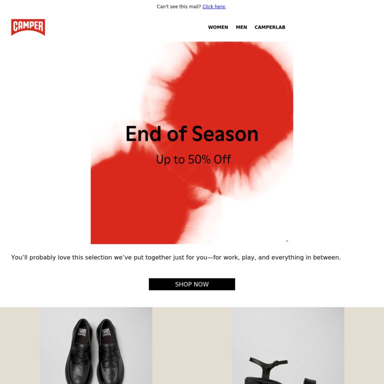 Last chance to get up to 50% off - newsletter screenshot