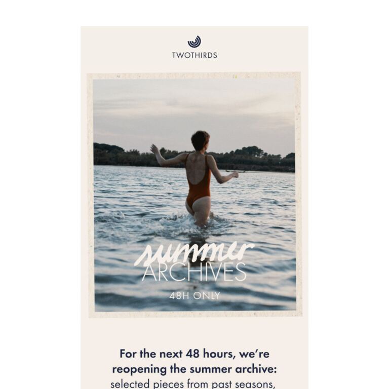 48h flash sales. - newsletter screenshot