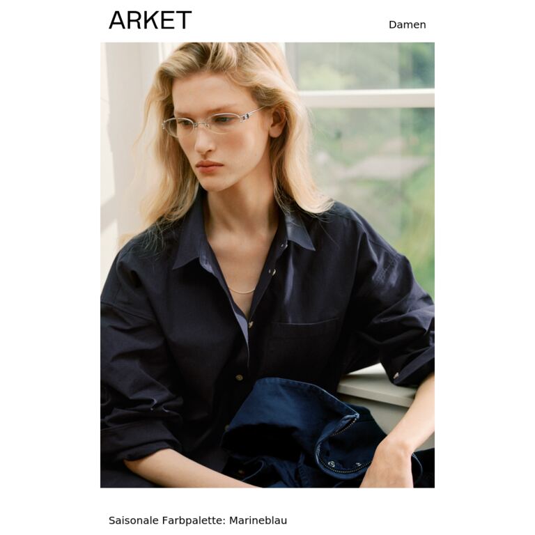 Saisonale Farbpalette: Marineblau - newsletter screenshot