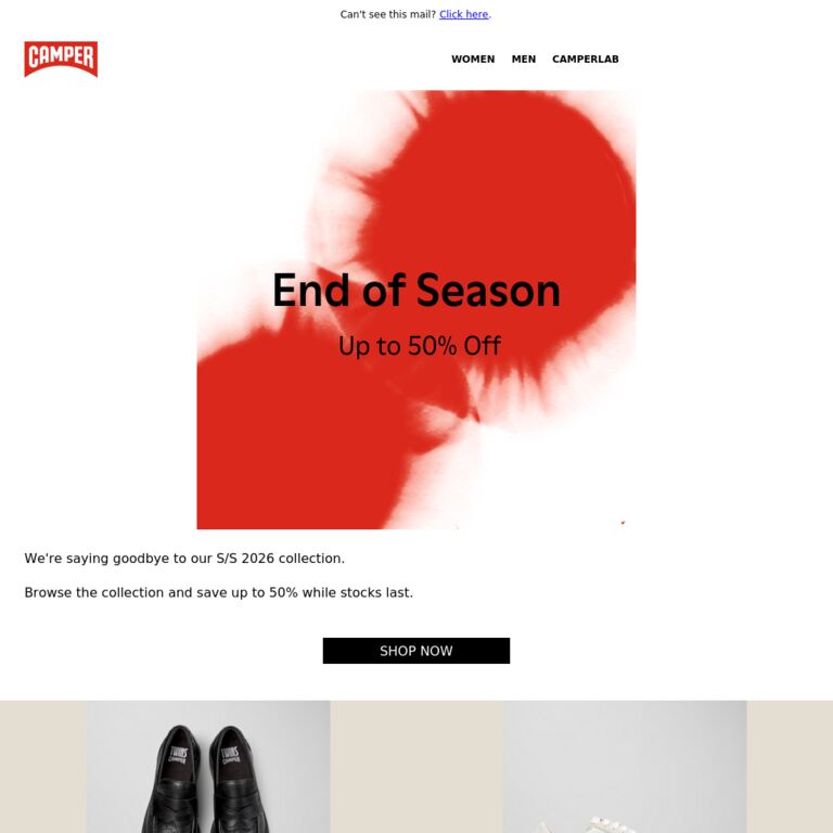 Last Call! Up to 50% Off. - newsletter screenshot