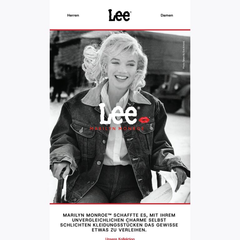 Neu: Die Marilyn Monroe™ Kollektion von Lee® - newsletter screenshot